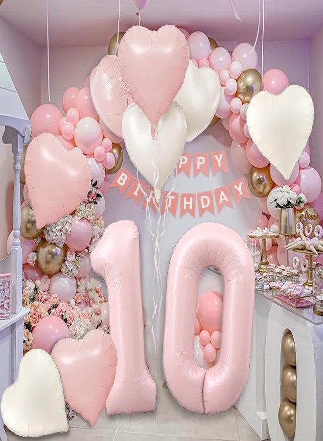 Florisland Pink 1 Balloon Number Pastel Pink 1st Birthday Party Decorations for Girls, 40inch Big Dusty Pink Balloon Foil Mylar 1 Birthday Balloons for First Anniversary Decorations (Number 1 Balloon) - Image 5